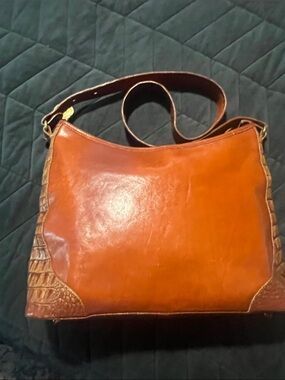 Brahmin shoulder bag with crocodile accents guc